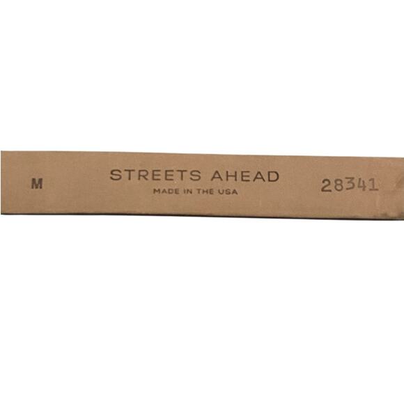 Streets Ahead Minny Belt Italian Leather Gold Tone Buckle USA Made Cognac Medium - Picture 4 of 6